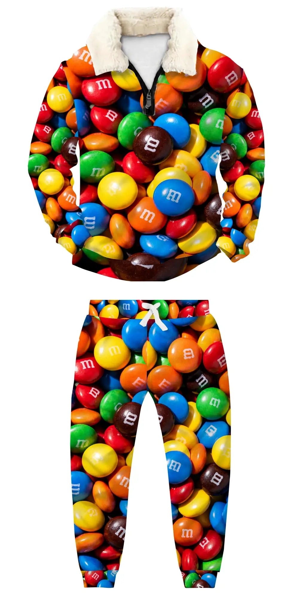 Candy Rush Ugly Quarter Zip Sweatshirt & Sweatpant Set - THREADPARTY