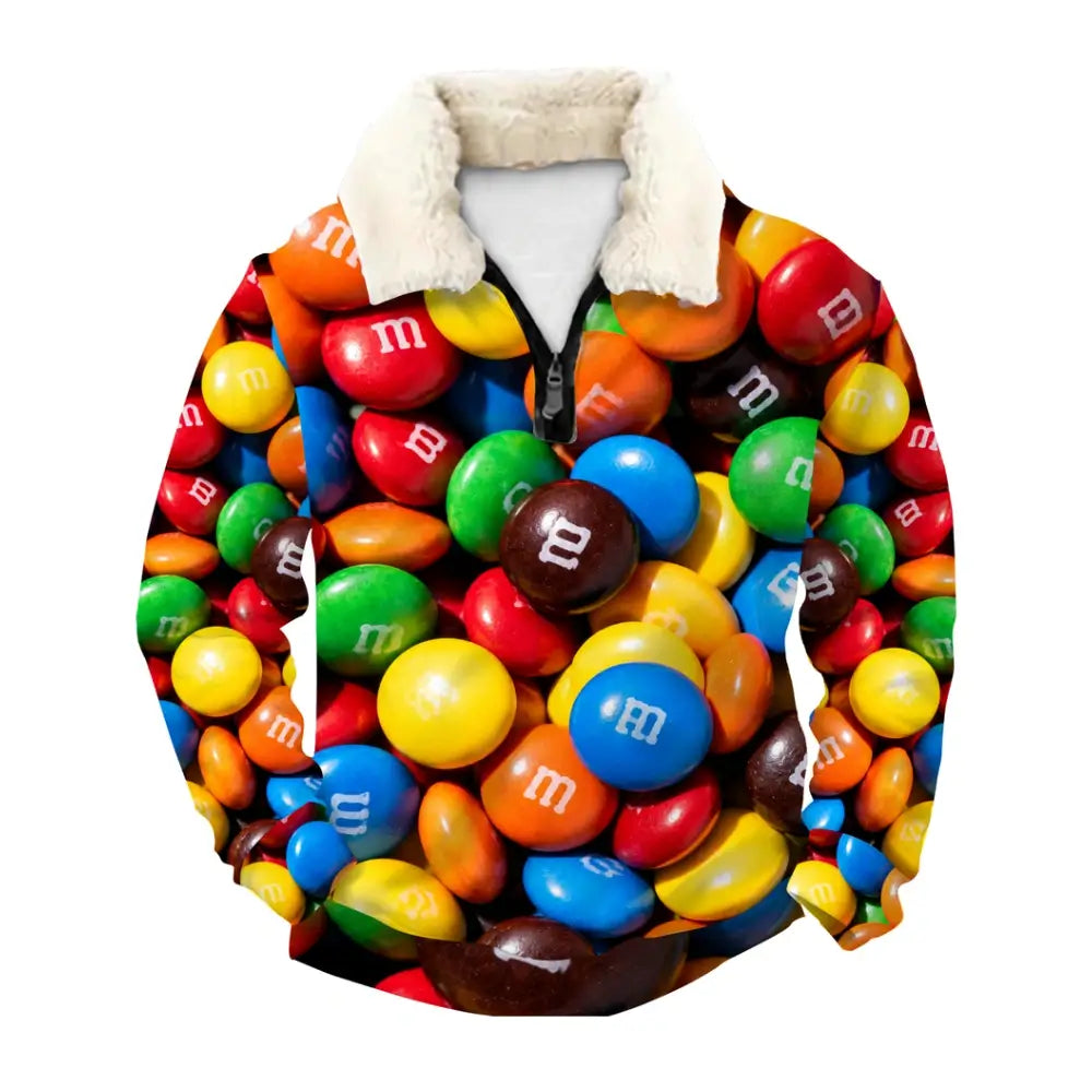 Candy Rush Ugly Quarter Zip Sweatshirt & Sweatpant Set - THREADPARTY