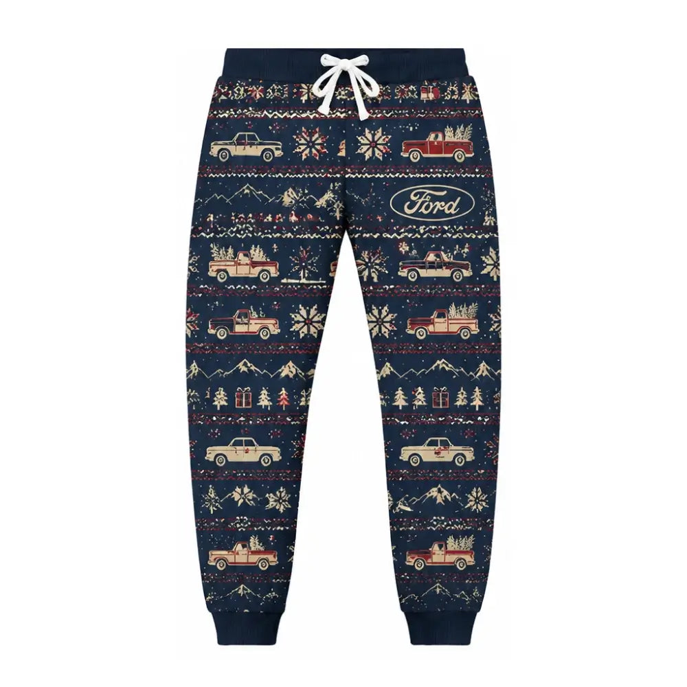 Cars & Road Trips Ugly Quarter Zip Sweatshirt & Sweatpant Set - THREADPARTY