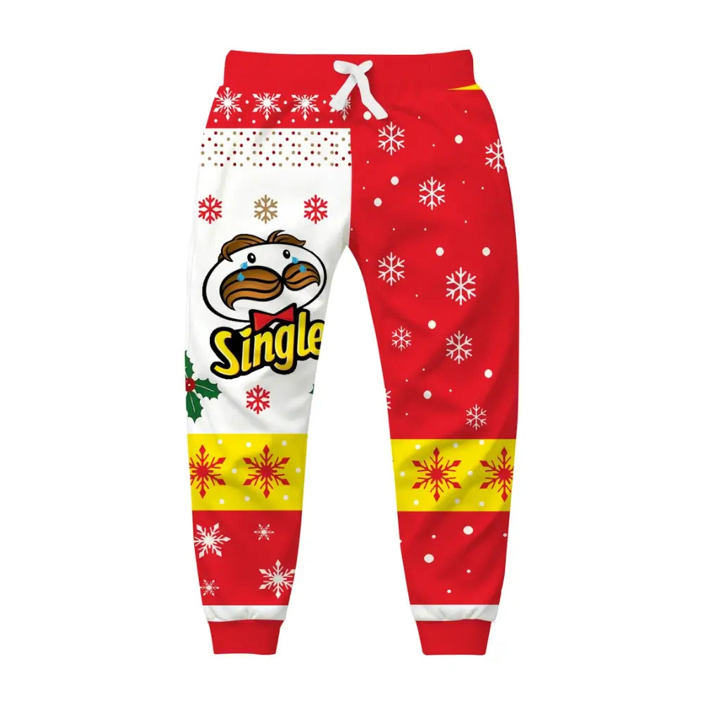 Cheesy Christmas Ugly Quarter Zip Sweatshirt & Sweatpant Set - THREADPARTY