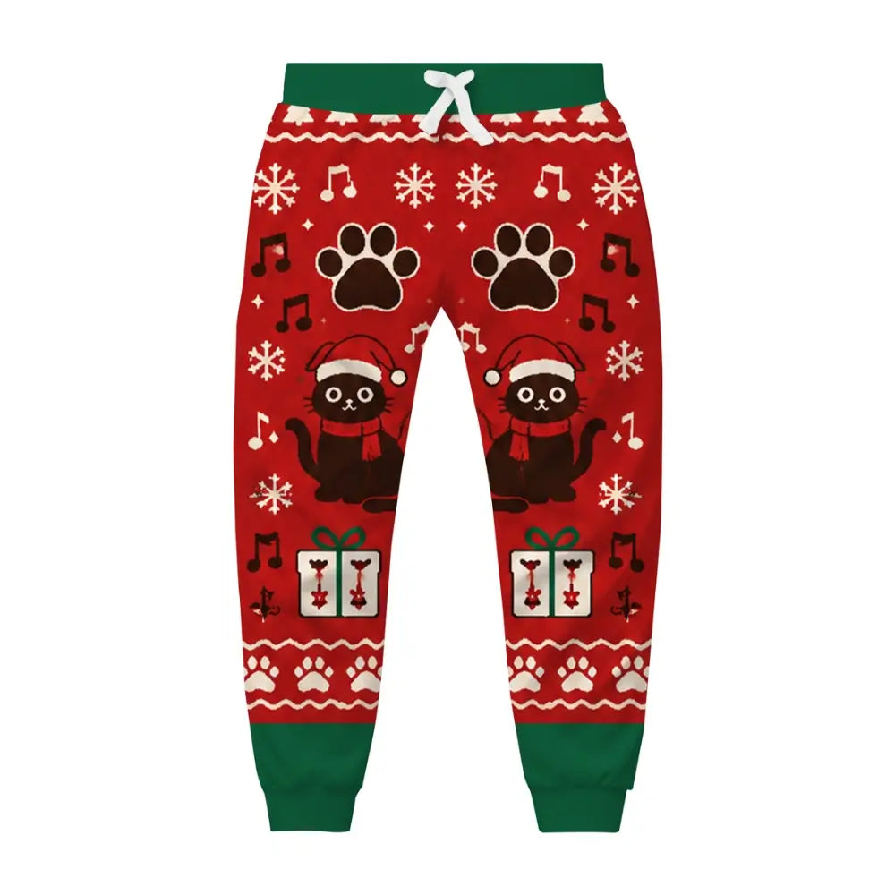 Christmas Cheer Ugly Quarter Zip Sweatshirt & Sweatpant Set - THREADPARTY
