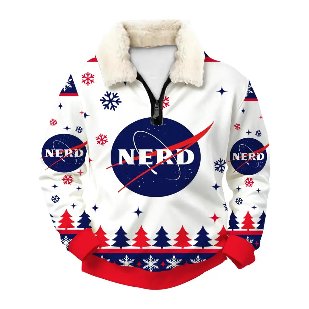 Cosmic Winter Ugly Quarter Zip Sweatshirt & Sweatpant Set - THREADPARTY