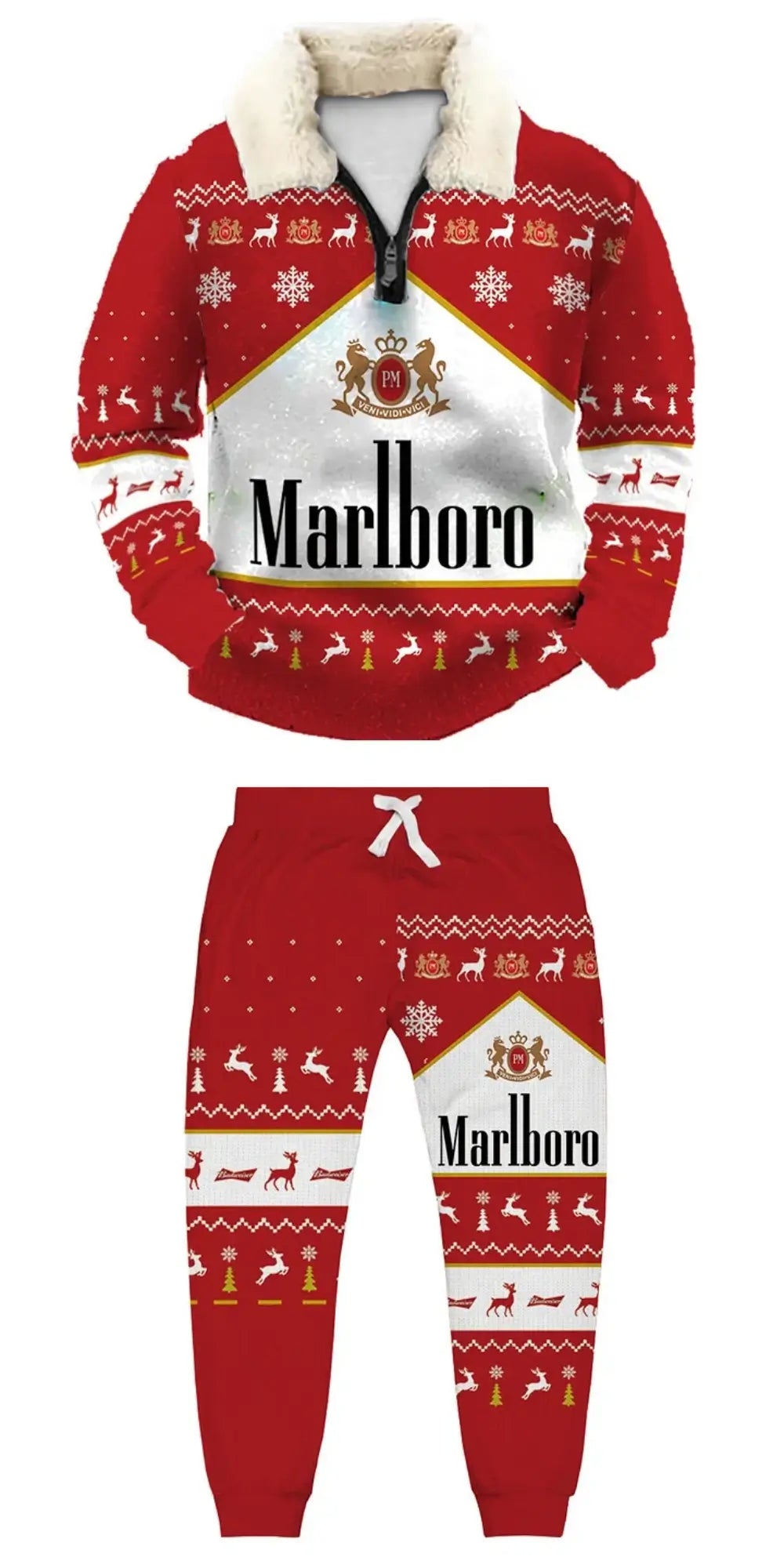 Cowboy Ugly Quarter Zip Sweatshirt & Sweatpant Set - THREADPARTY