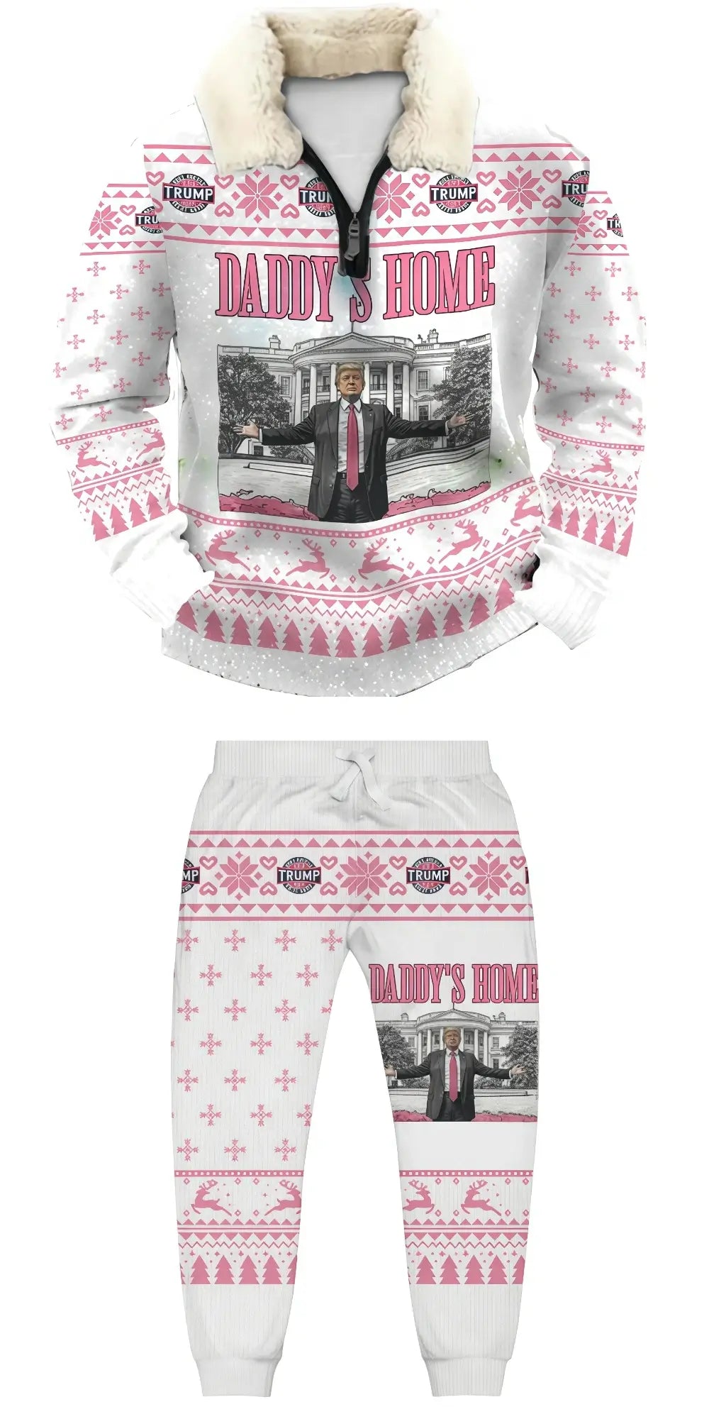 Cozy Ugly Quarter Zip Sweatshirt & Sweatpant Set - THREADPARTY