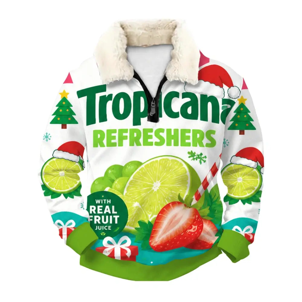 Crazy Crowd Moments Ugly Quarter Zip Sweatshirt & Sweatpant Set - THREADPARTY