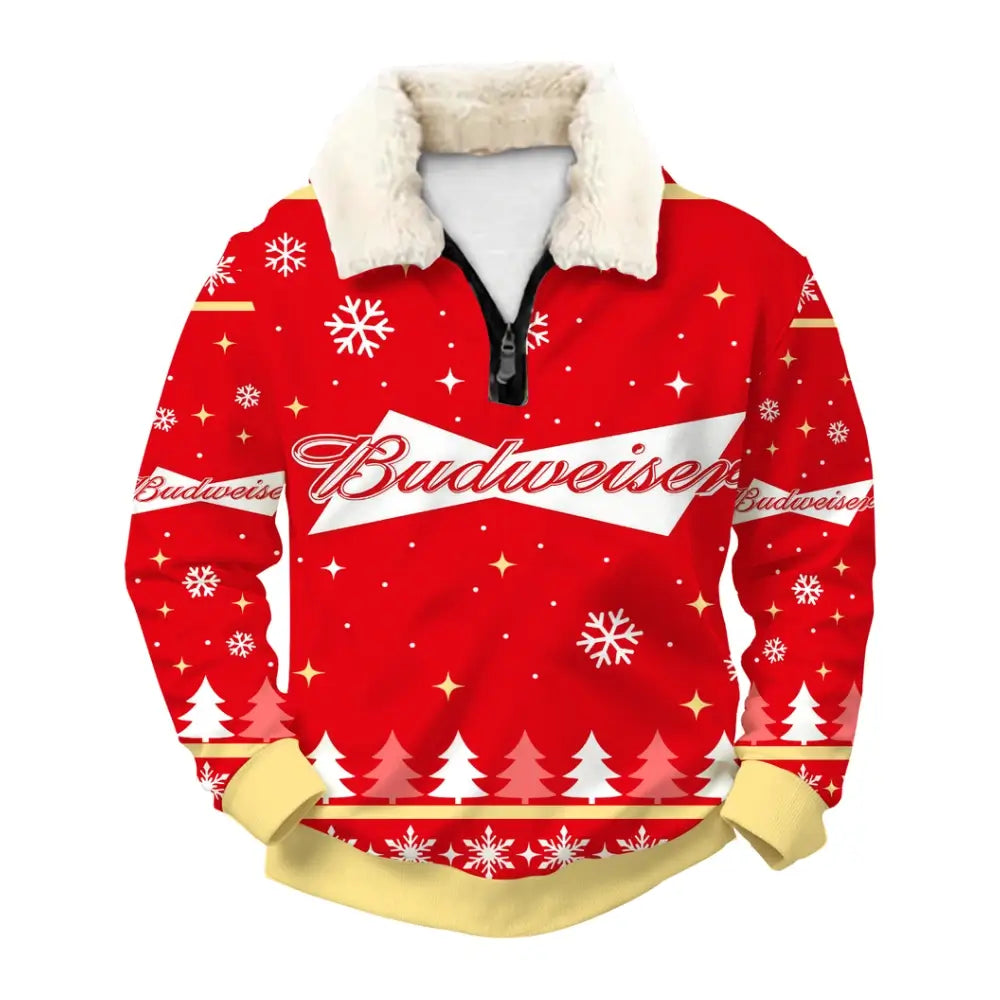 Crimson Brew Ugly Quarter Zip Sweatshirt & Sweatpant Set - THREADPARTY