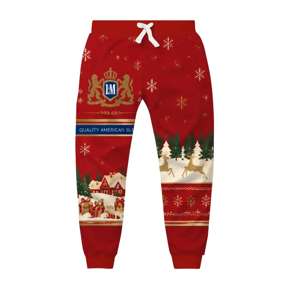 Crimson Smoke Ugly Quarter Zip Sweatshirt & Sweatpant Set - THREADPARTY