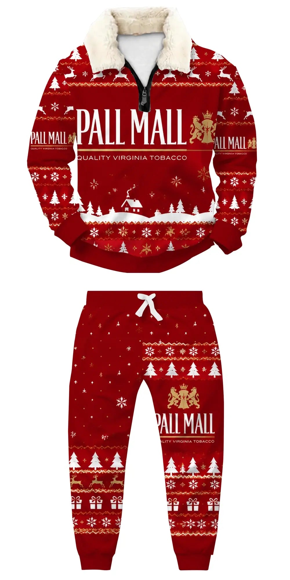 Crown Ugly Quarter Zip Sweatshirt & Sweatpant Set - THREADPARTY