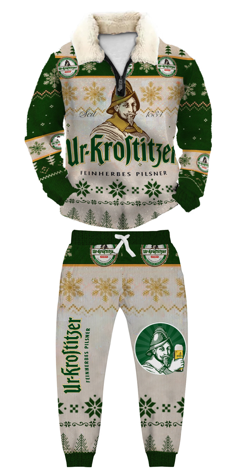 Ugly Quarter Zip Sweatshirt & Sweatpant Set 1743 - product image