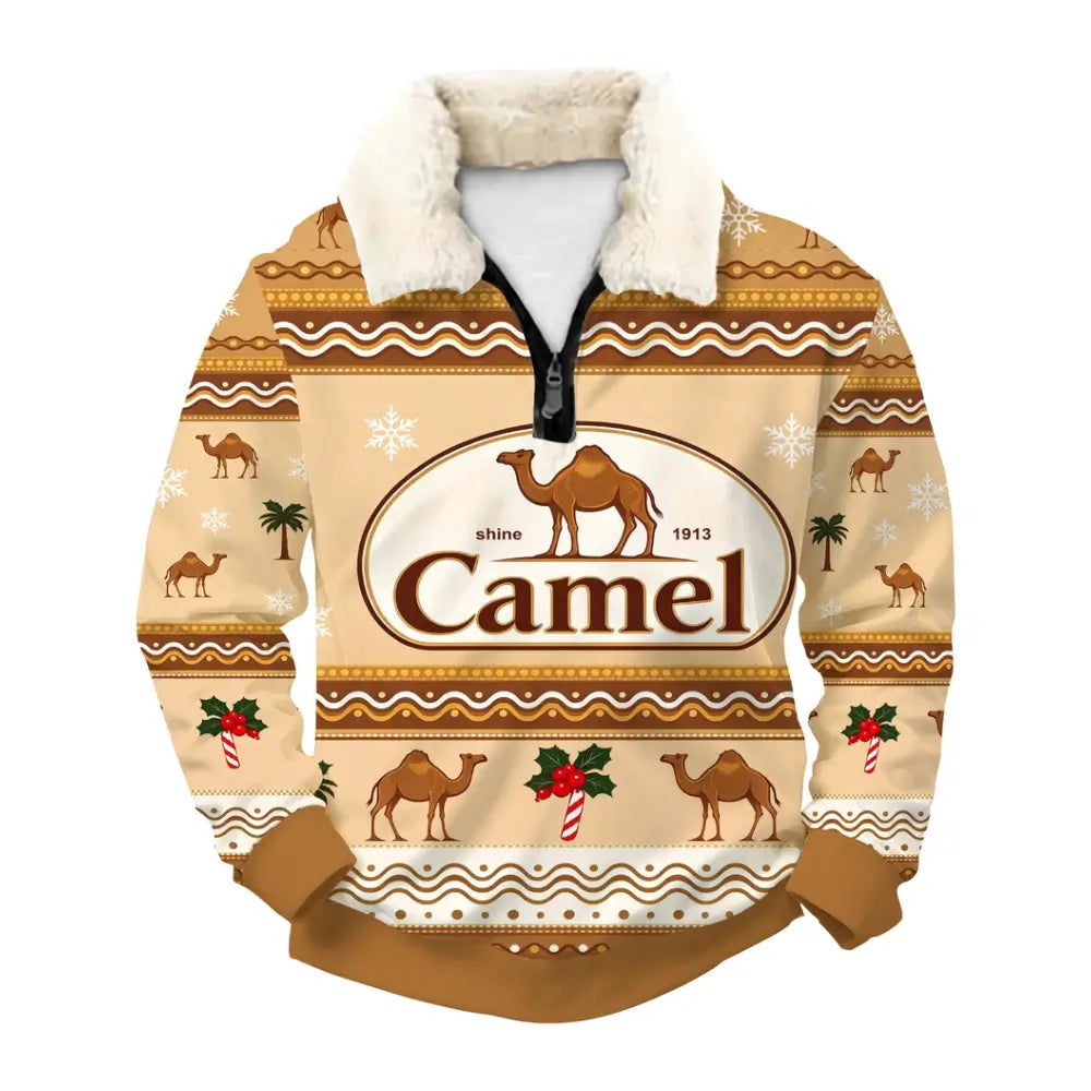 Desert Camel Heritage Ugly Quarter Zip Sweatshirt & Sweatpant Set - THREADPARTY