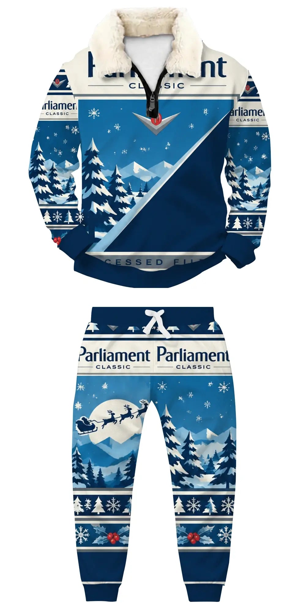 Diamond Ugly Quarter Zip Sweatshirt & Sweatpant Set - THREADPARTY
