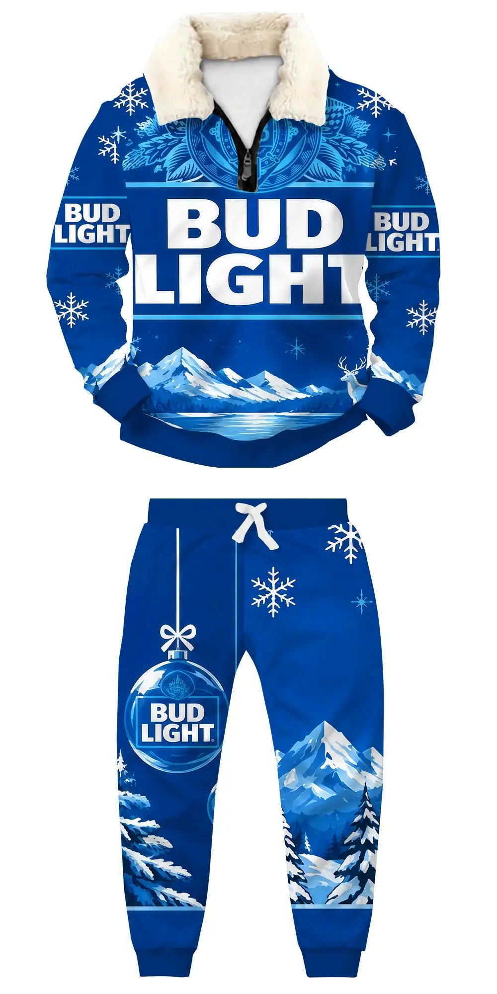 Draft Ugly Quarter Zip Sweatshirt & Sweatpant Set - THREADPARTY