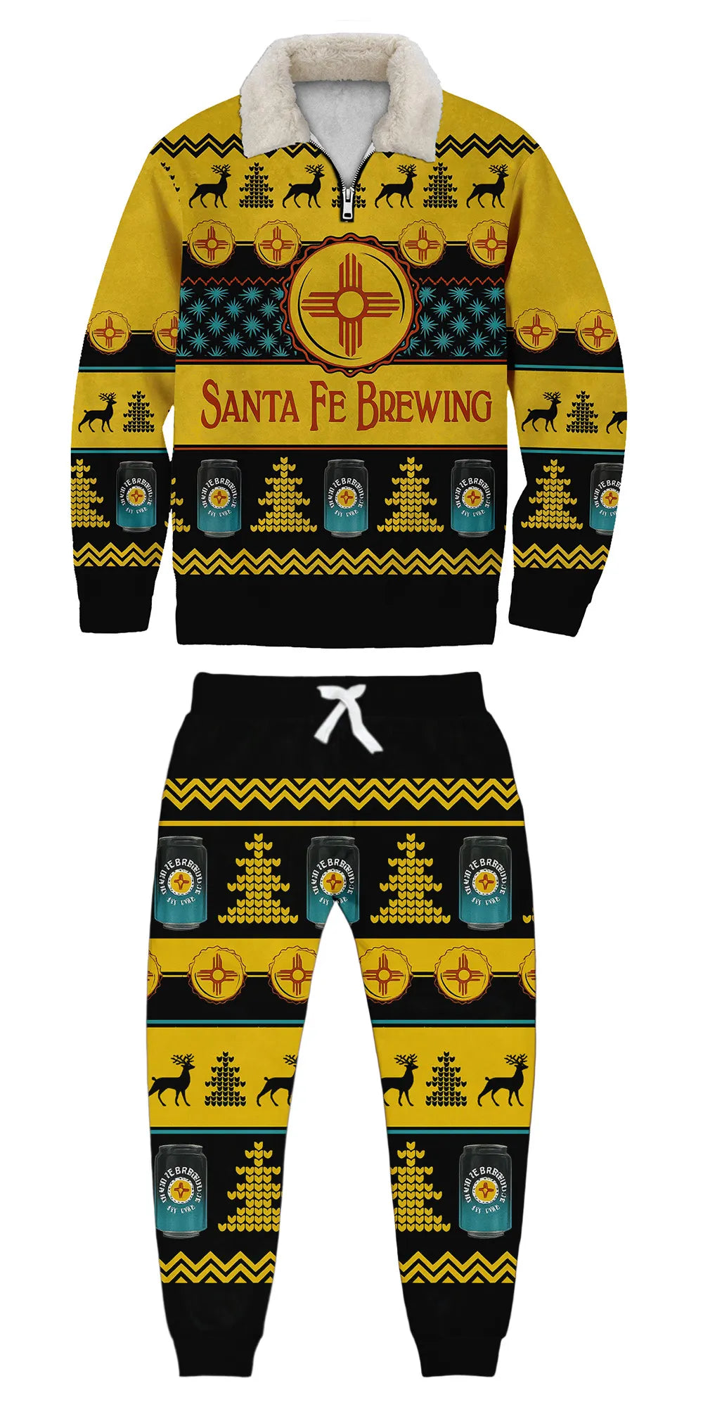 Ugly Quarter Zip Sweatshirt & Sweatpant Set 7234h - product image