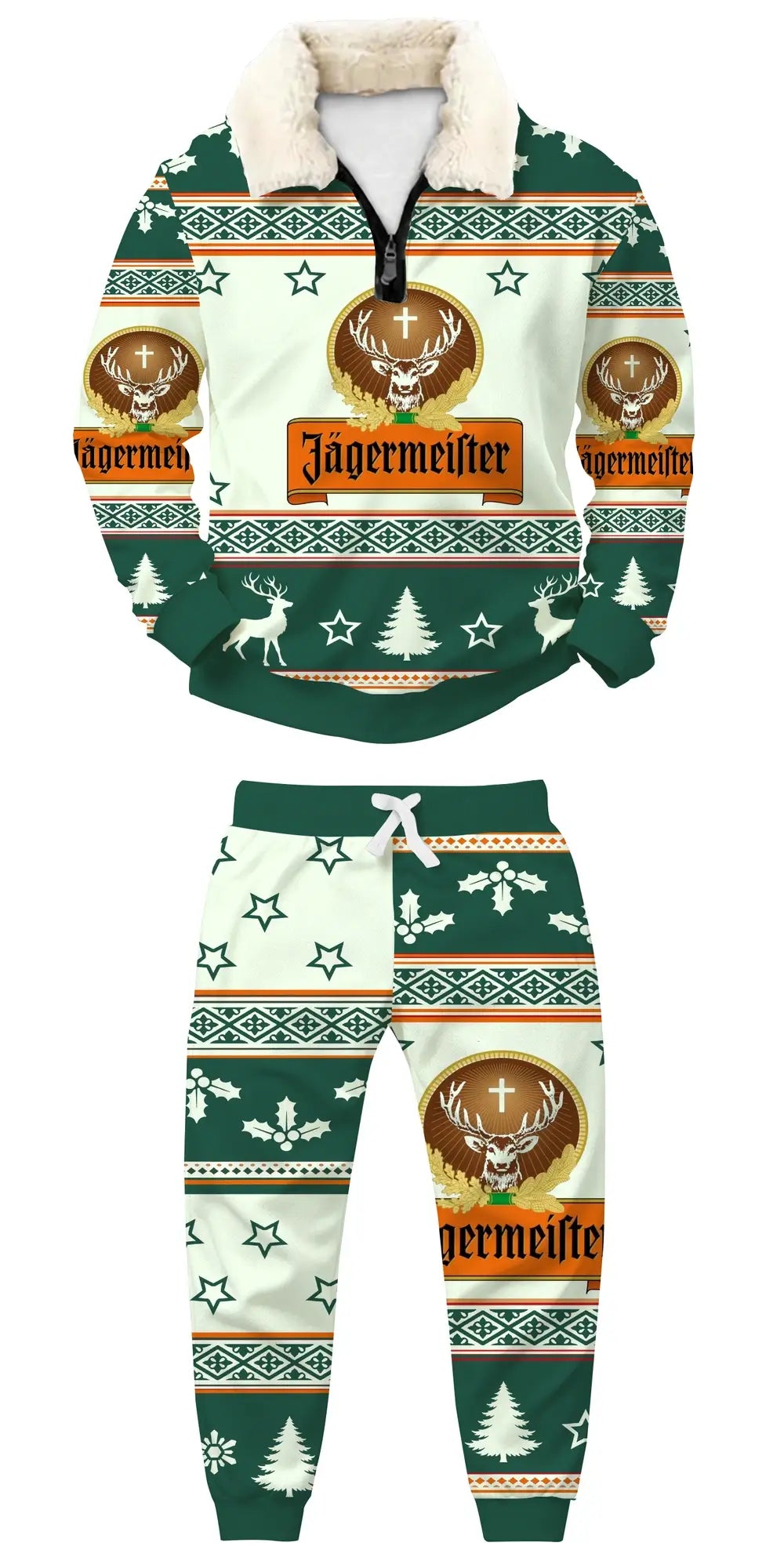 Emerald Tobacco Heritage Ugly Quarter Zip Sweatshirt & Sweatpant Set - THREADPARTY