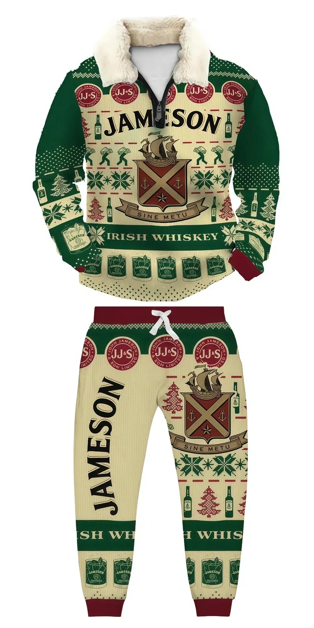 Emerald Ugly Quarter Zip Sweatshirt & Sweatpant Set - THREADPARTY