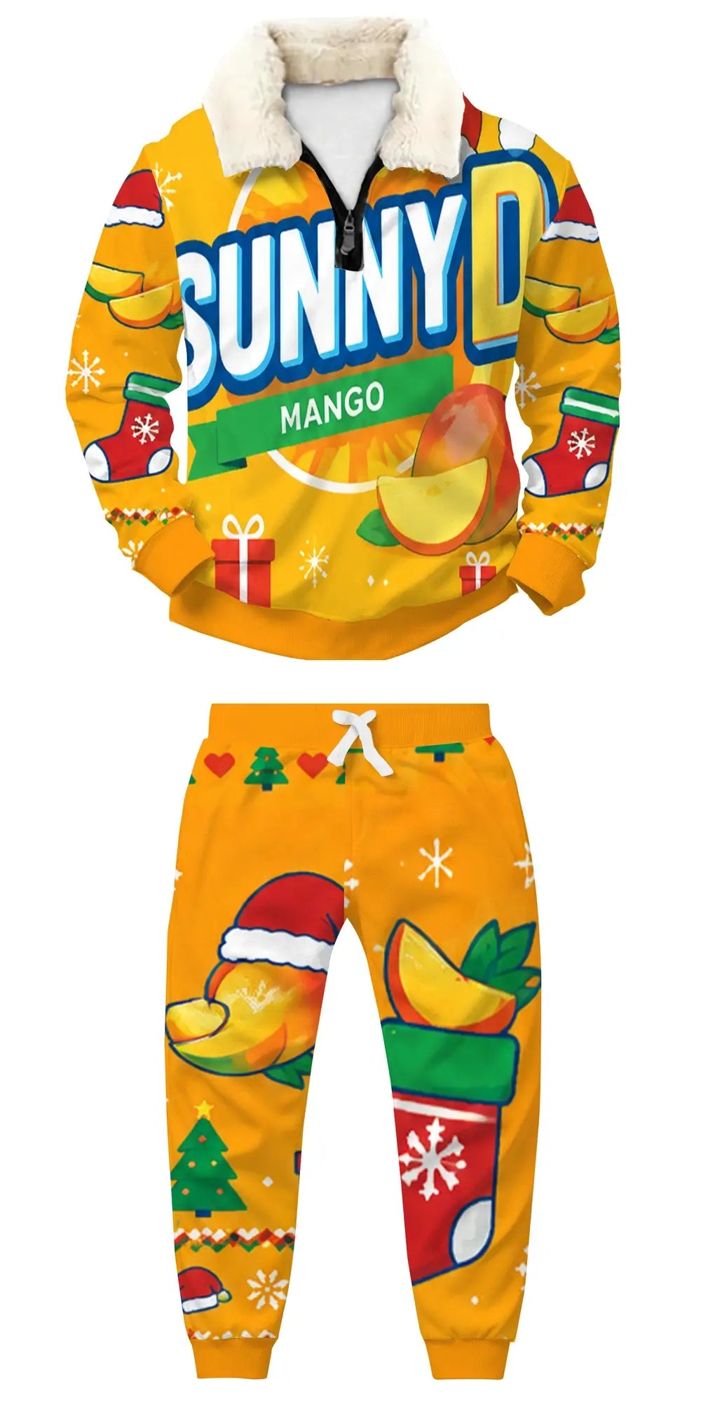 Endless Weekend Fun Ugly Quarter Zip Sweatshirt & Sweatpant Set - THREADPARTY
