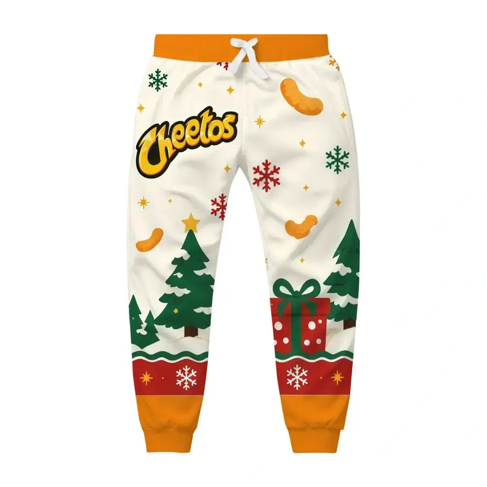 Festive Snacks Ugly Quarter Zip Sweatshirt & Sweatpant Set - THREADPARTY