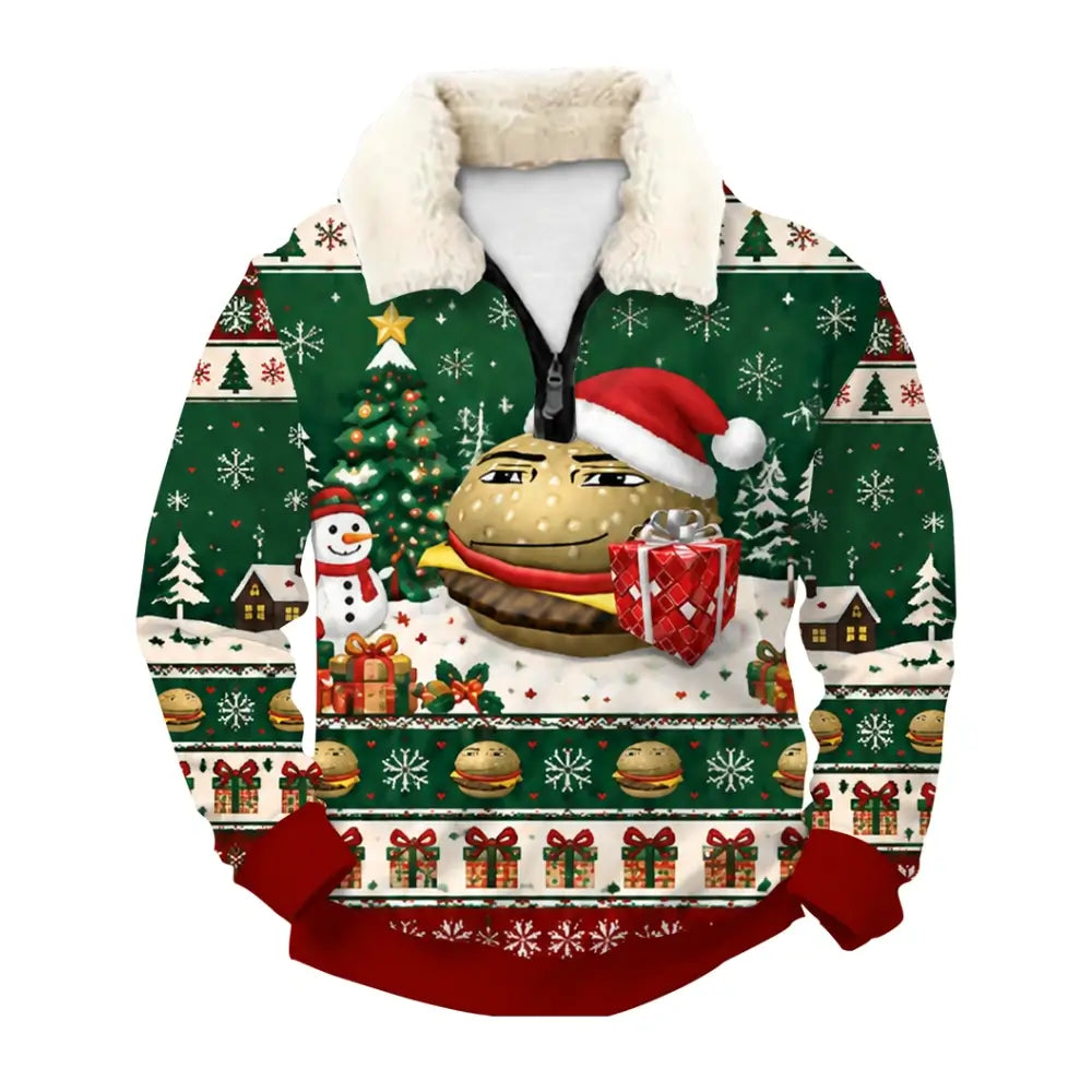 Fun Ugly Quarter Zip Sweatshirt & Sweatpant Set - THREADPARTY