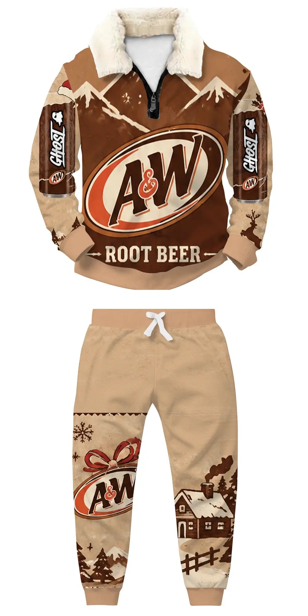 Gaming Party Club Ugly Quarter Zip Sweatshirt & Sweatpant Set - THREADPARTY