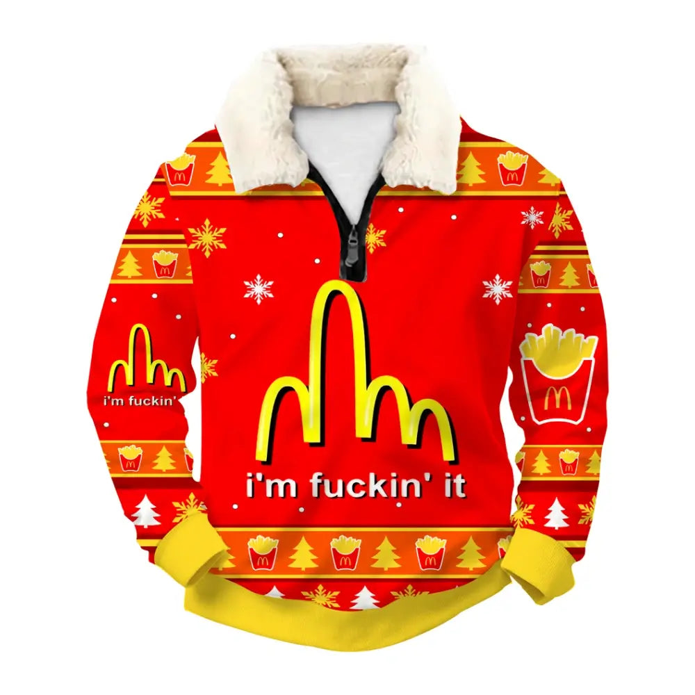 Golden Arches Ugly Quarter Zip Sweatshirt & Sweatpant Set - THREADPARTY
