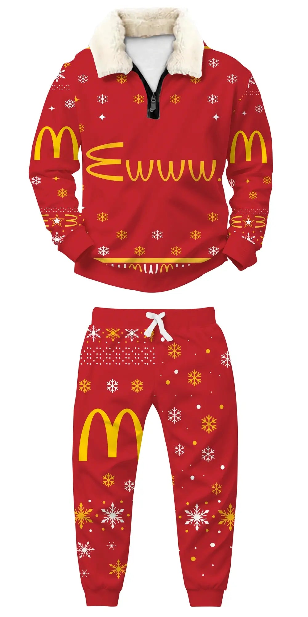 Golden Arches Ugly Quarter Zip Sweatshirt & Sweatpant Set Ugly Quarter Zip Sweatshirt & Sweatpant Set - THREADPARTY