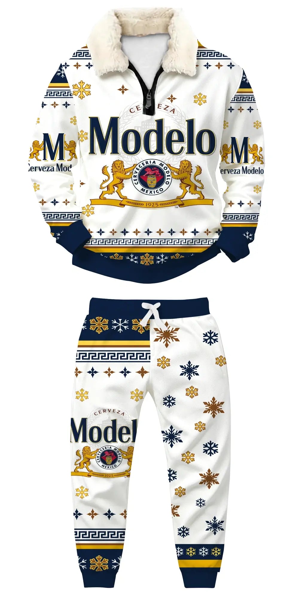 Golden Celebration Ugly Quarter Zip Sweatshirt & Sweatpant Set - THREADPARTY