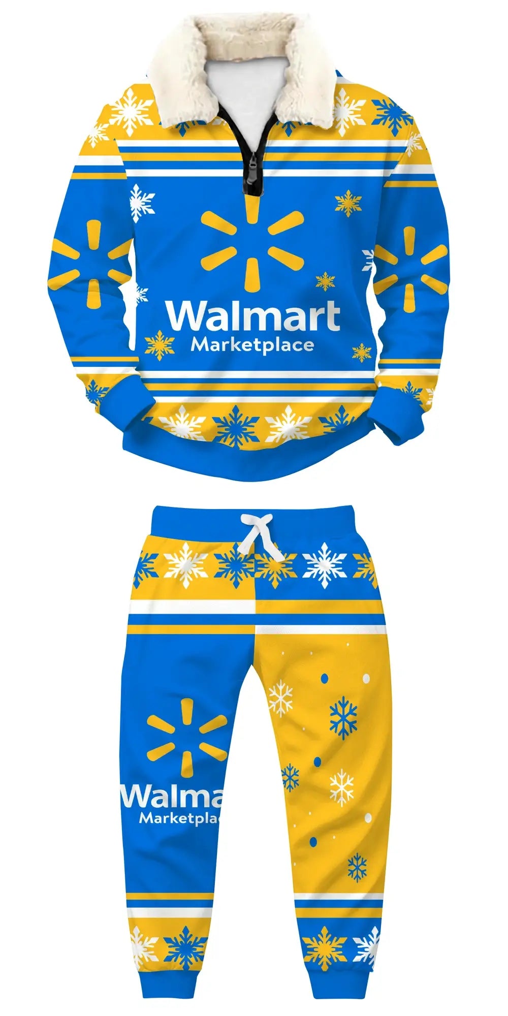 Golden Deals Ugly Quarter Zip Sweatshirt & Sweatpant Set - THREADPARTY
