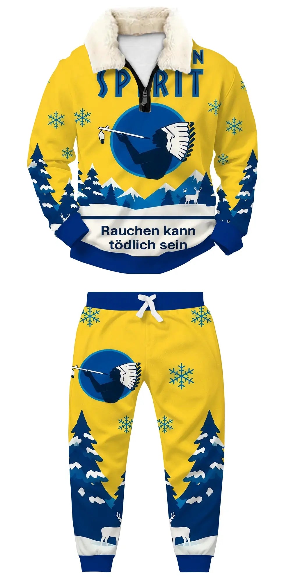 Golden Eagle Ugly Quarter Zip Sweatshirt & Sweatpant Set - THREADPARTY
