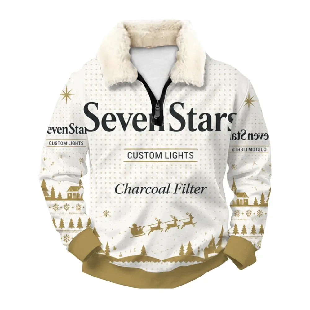 Golden Winter Ugly Quarter Zip Sweatshirt & Sweatpant Set - THREADPARTY