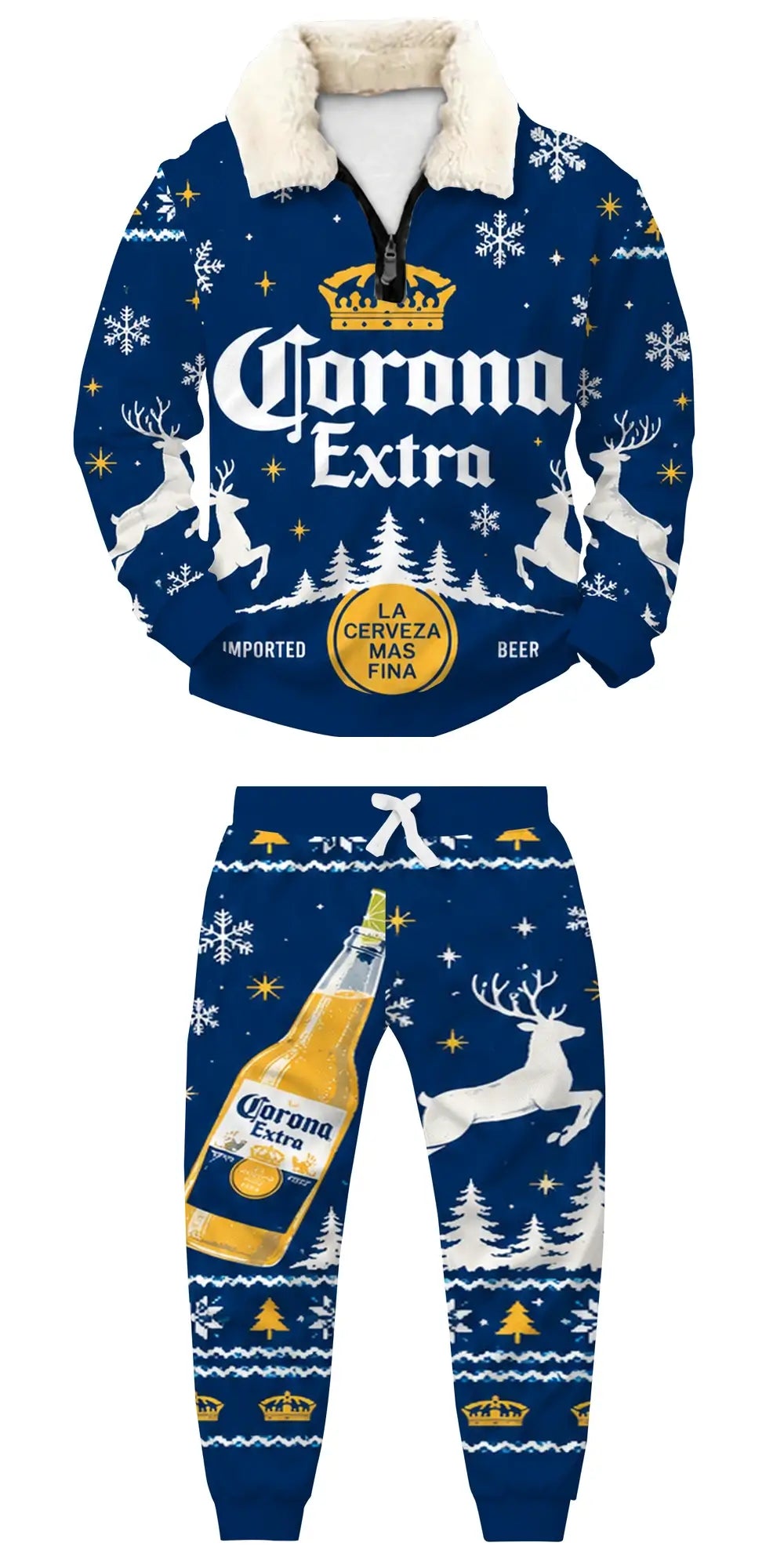 Good Time Club Ugly Quarter Zip Sweatshirt & Sweatpant Set - THREADPARTY