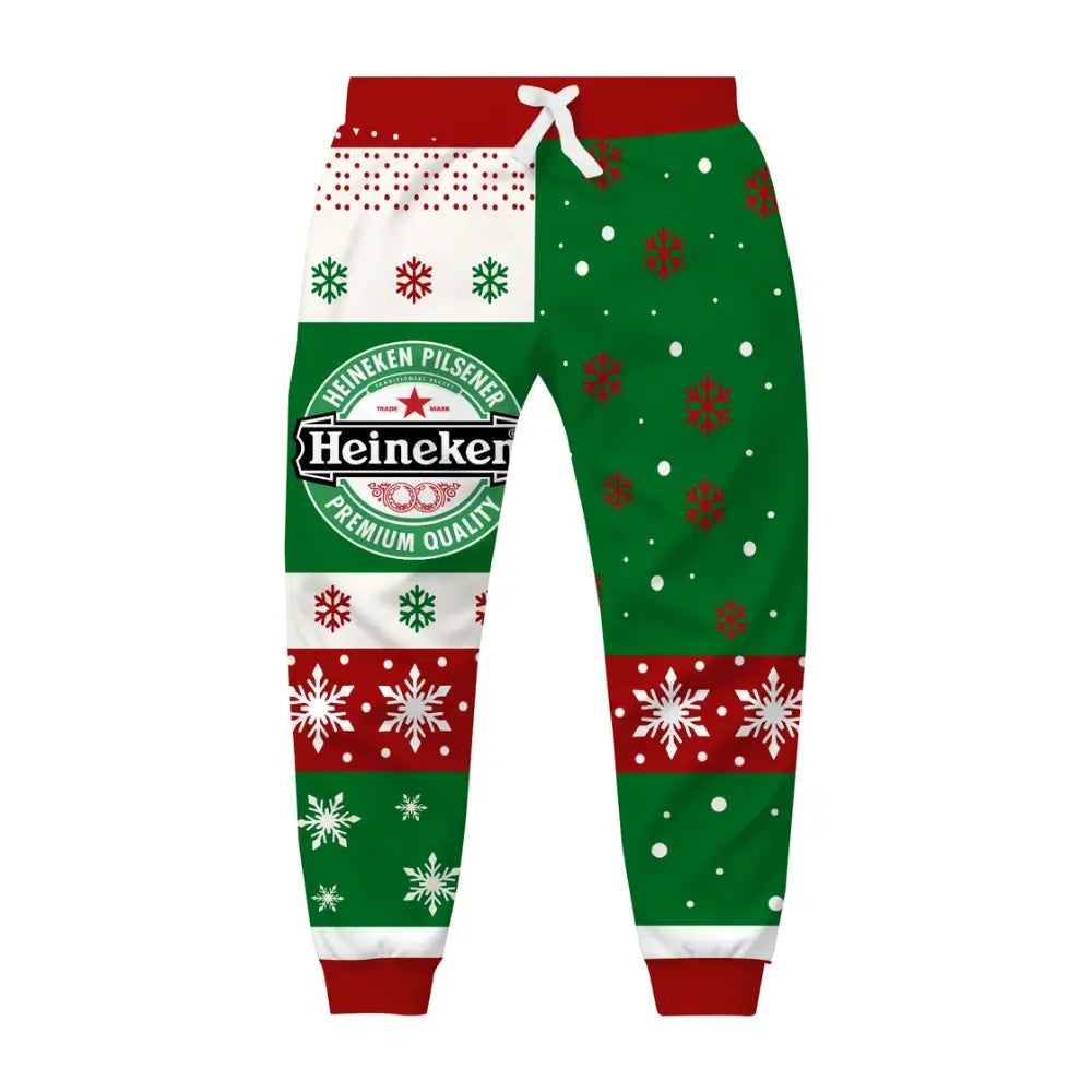 Green Brew Ugly Quarter Zip Sweatshirt & Sweatpant Set - THREADPARTY