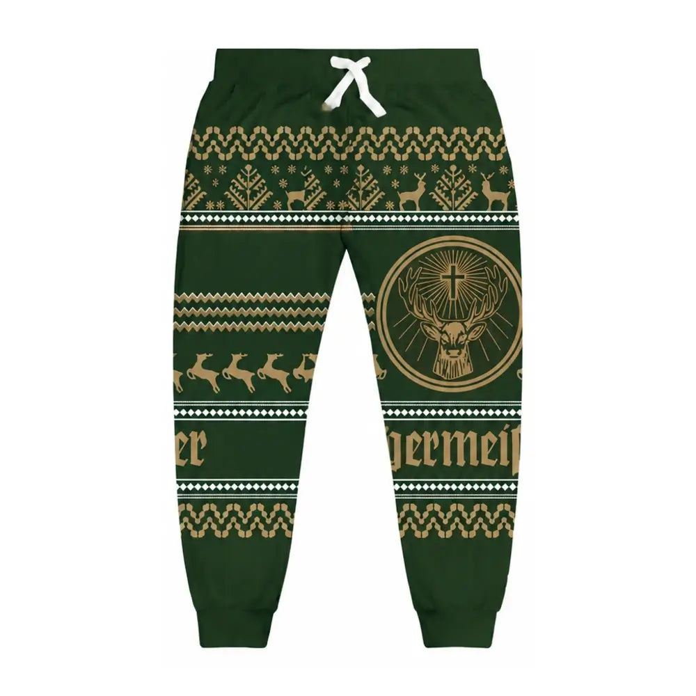 Green Deer Ugly Pullover Hoodie & Sweatpant Set - THREADPARTY