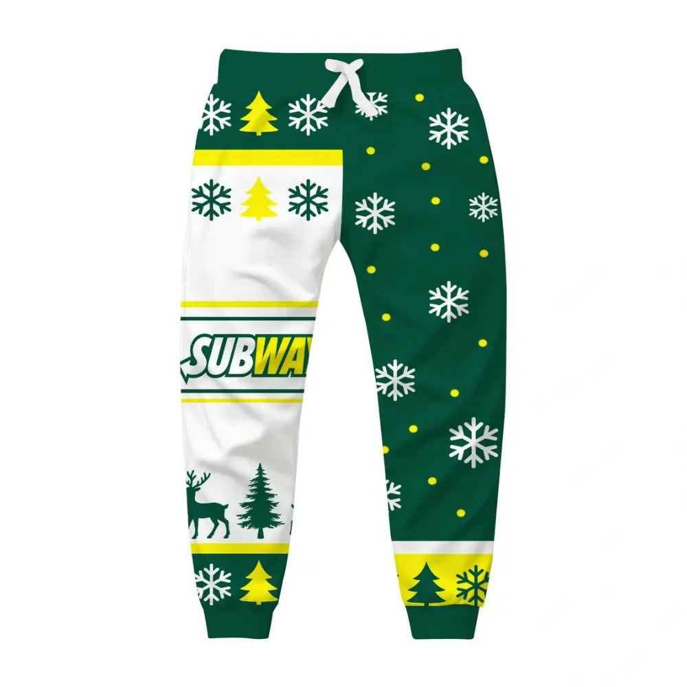 Green Harvest Ugly Quarter Zip Sweatshirt & Sweatpant Set - THREADPARTY