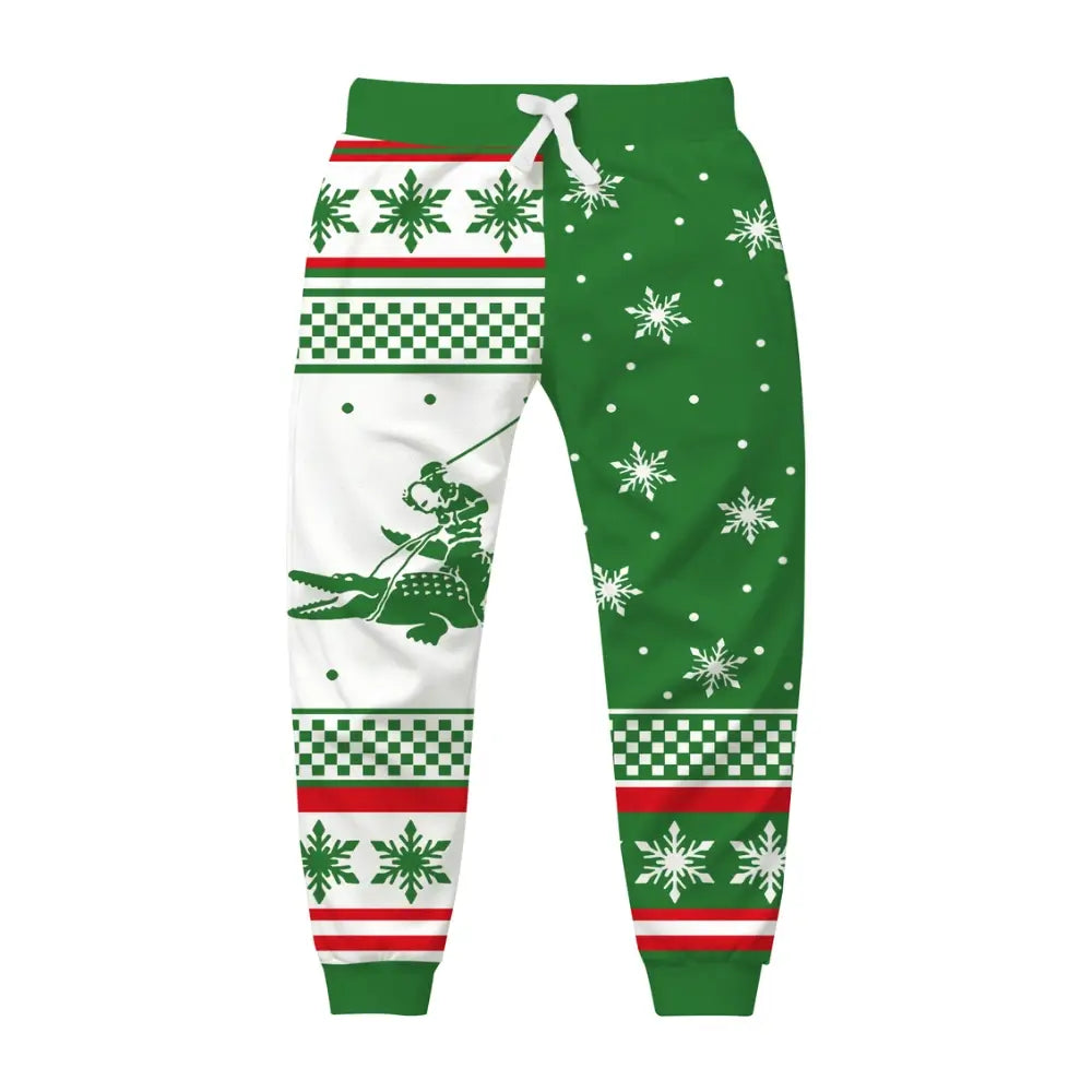 Green Rider Ugly Quarter Zip Sweatshirt & Sweatpant Set - THREADPARTY