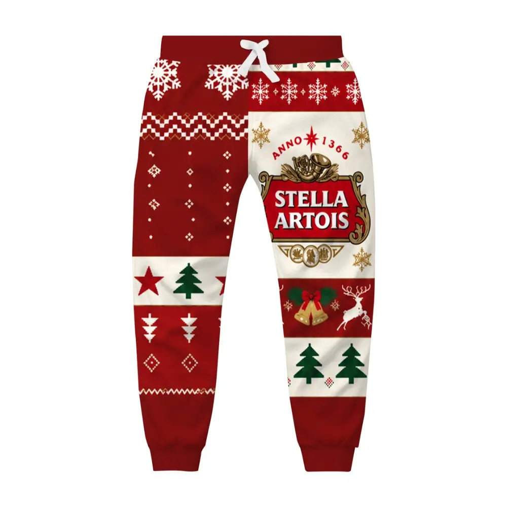 Holiday Brew Ugly Quarter Zip Sweatshirt & Sweatpant Set - THREADPARTY