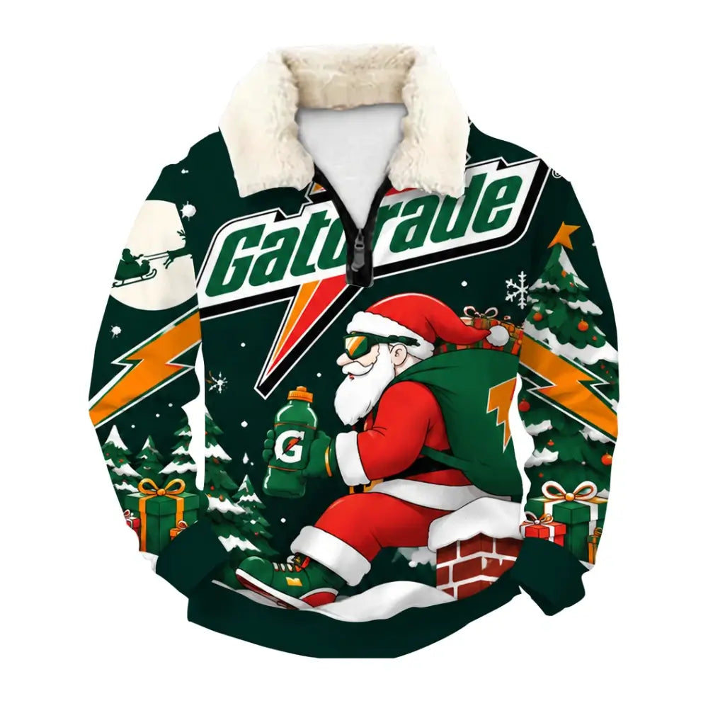 Holiday Energy Ugly Quarter Zip Sweatshirt & Sweatpant Set - THREADPARTY