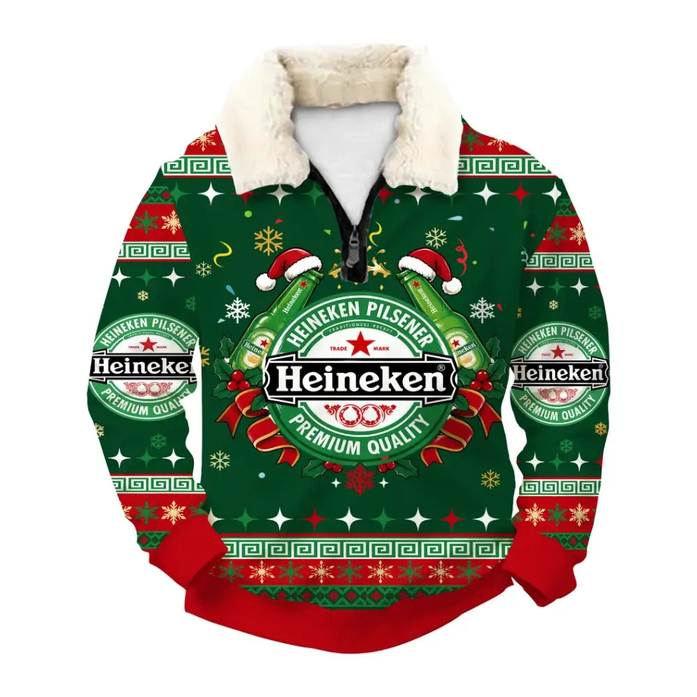 Holiday Forest Ugly Quarter Zip Sweatshirt & Sweatpant Set - THREADPARTY