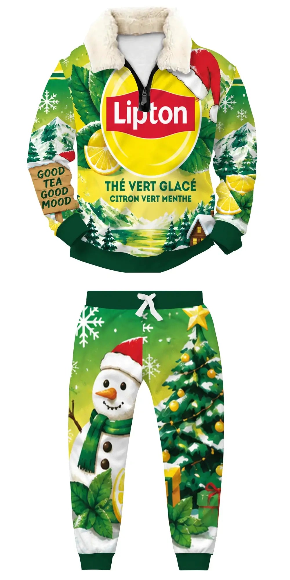 Impulse Looks Good Ugly Quarter Zip Sweatshirt & Sweatpant Set - THREADPARTY