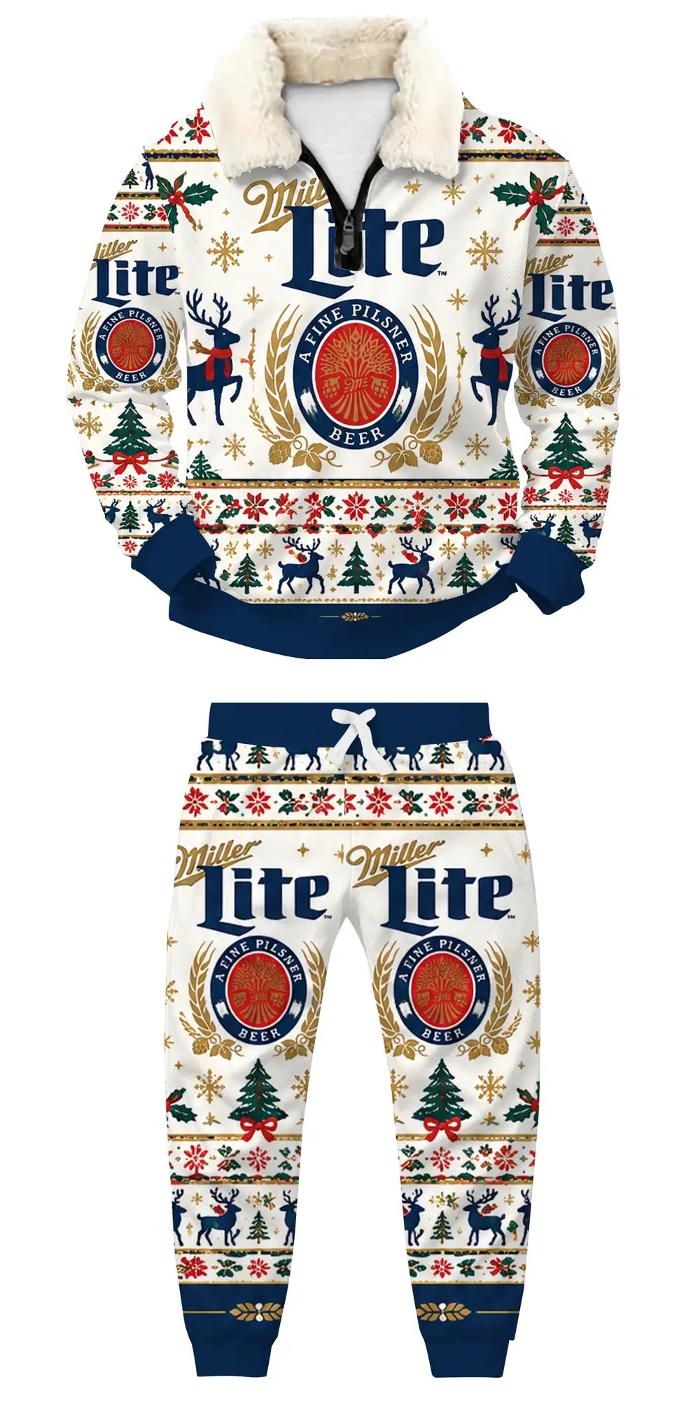 Lager Ugly Quarter Zip Sweatshirt & Sweatpant Set - THREADPARTY