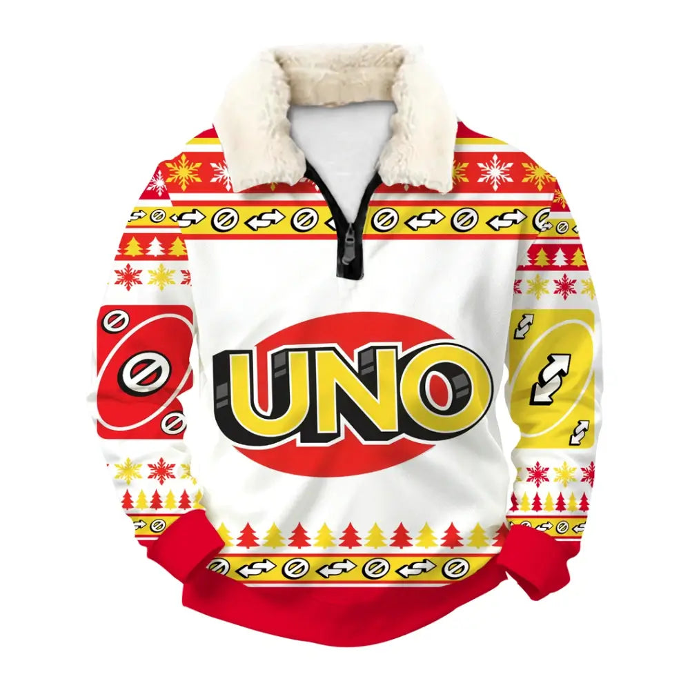 Lucky Cards Ugly Quarter Zip Sweatshirt & Sweatpant Set - THREADPARTY