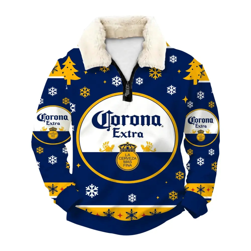 Midnight Brew Ugly Quarter Zip Sweatshirt & Sweatpant Set - THREADPARTY