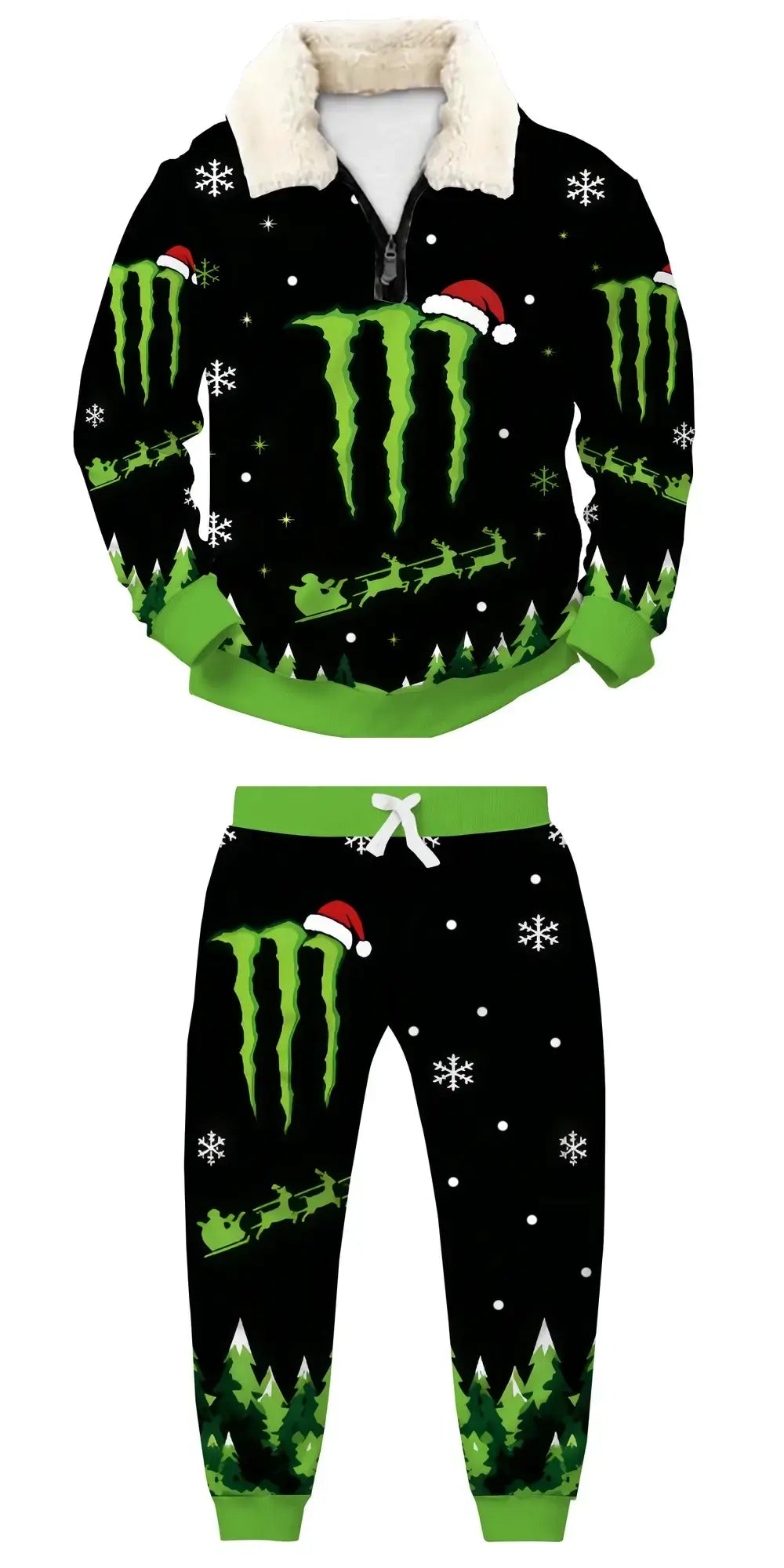 Midnight Energy Ugly Quarter Zip Sweatshirt & Sweatpant Set - THREADPARTY