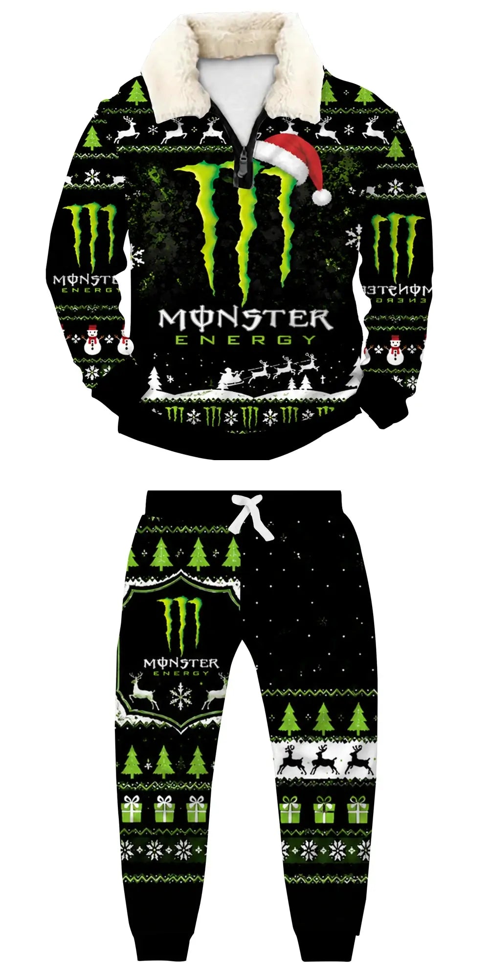 Midnight Energy Ugly Quarter Zip Sweatshirt & Sweatpant Set - THREADPARTY