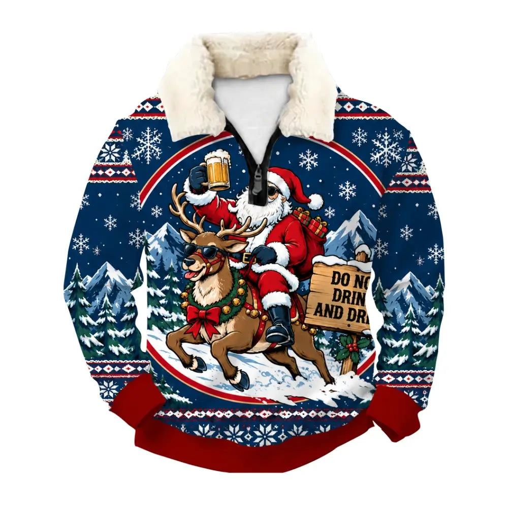 Midnight Rider Ugly Quarter Zip Sweatshirt & Sweatpant Set - THREADPARTY