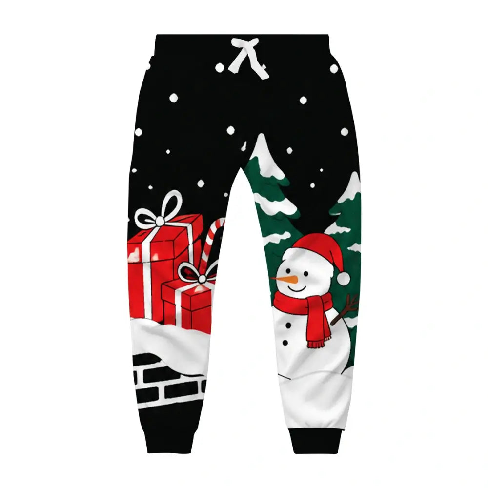 Midnight Santa Ugly Quarter Zip Sweatshirt & Sweatpant Set - THREADPARTY