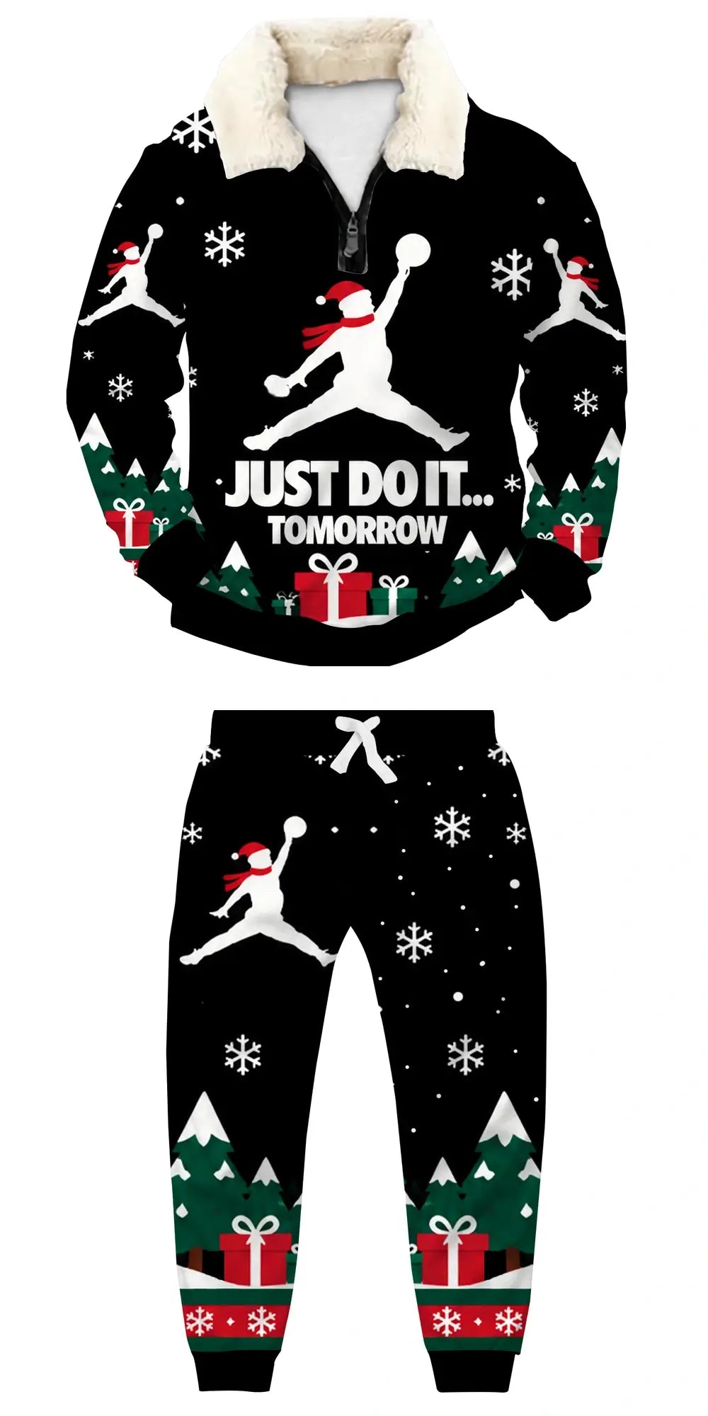 Midnight Sport Ugly Quarter Zip Sweatshirt & Sweatpant Set - THREADPARTY