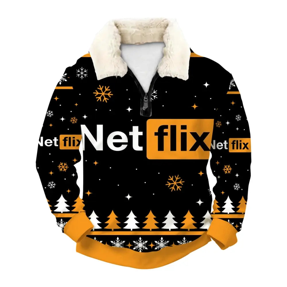 Midnight Streaming Ugly Quarter Zip Sweatshirt & Sweatpant Set - THREADPARTY