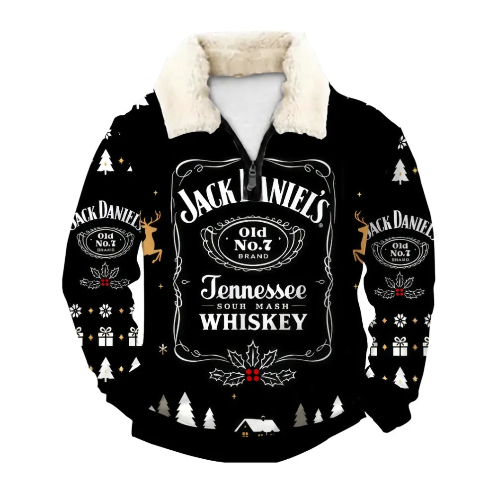 Midnight Whiskey Ugly Quarter Zip Sweatshirt & Sweatpant Set - THREADPARTY