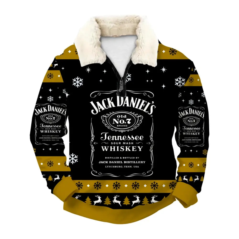 Midnight Whiskey Ugly Quarter Zip Sweatshirt & Sweatpant Set - THREADPARTY