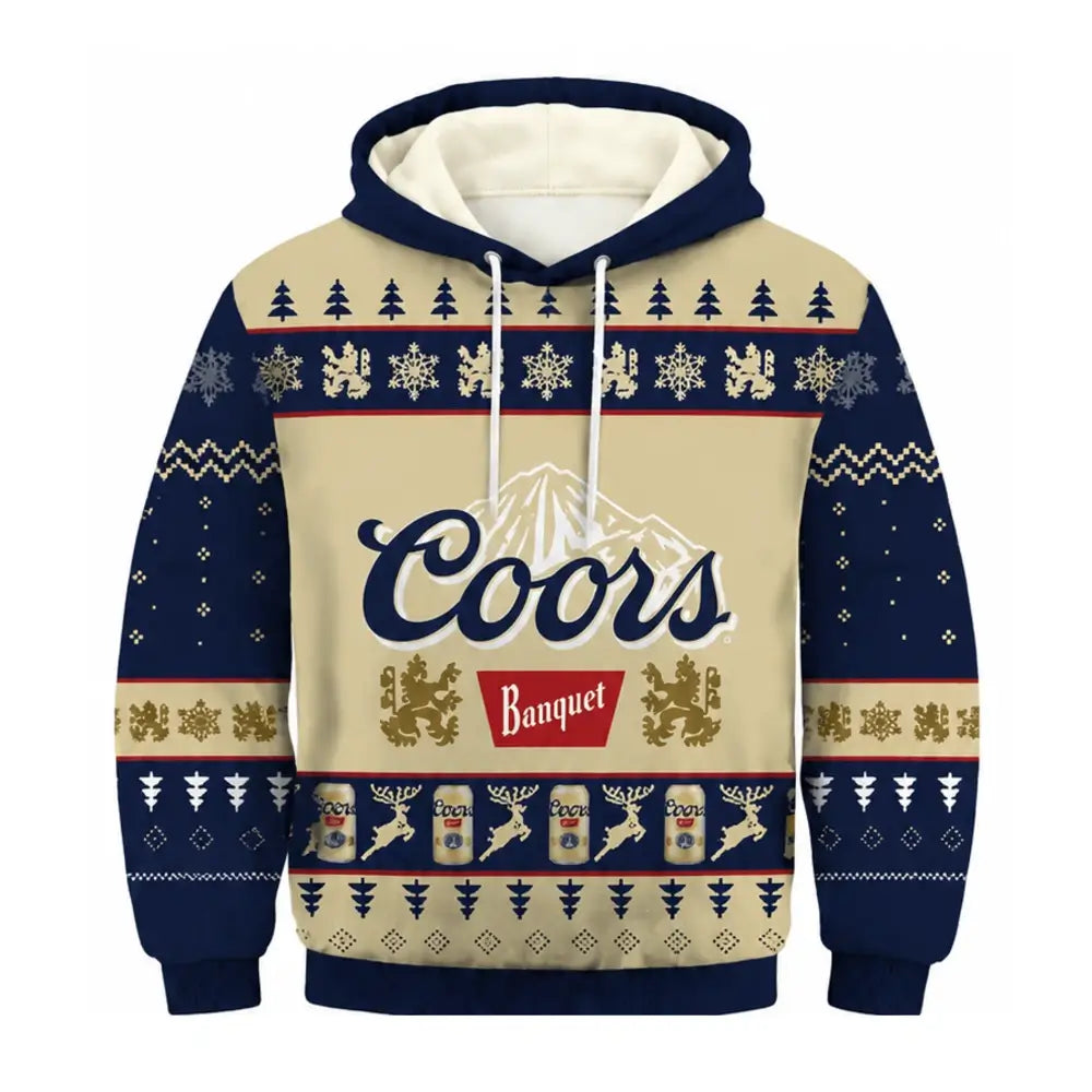 Navy Beer Ugly Pullover Hoodie & Sweatpant Set - THREADPARTY